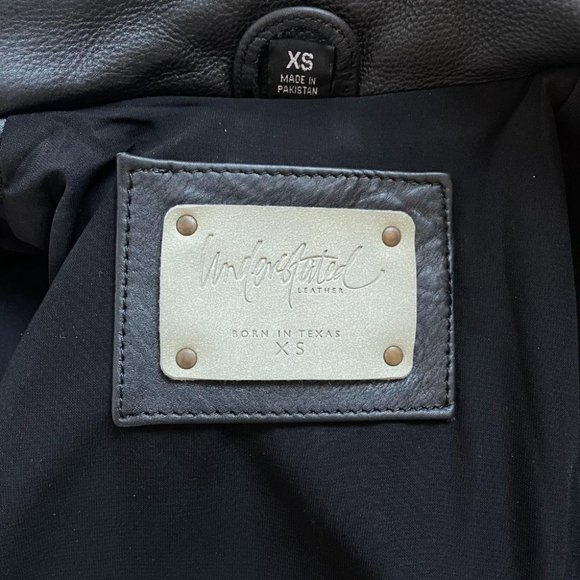 Understated Leather black motorcycle jacket XS - Picture 2 of 5